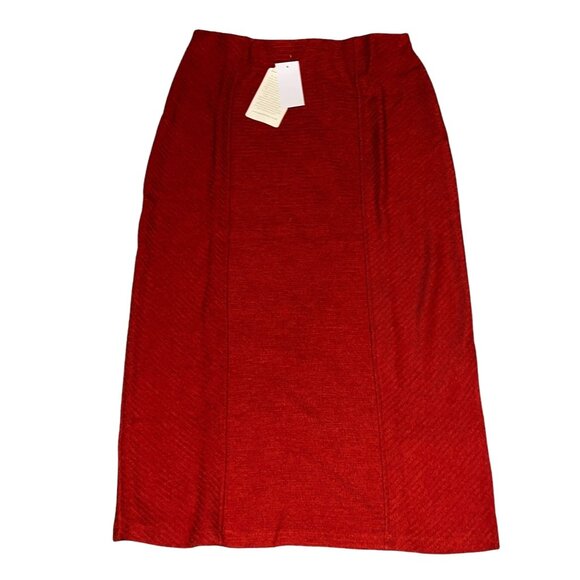 Band of the Free BOG Collective NWT Textured Maxi Skirt Sz Large Womens Orange - Picture 3 of 12